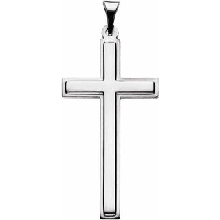 14K White Cross Pendant