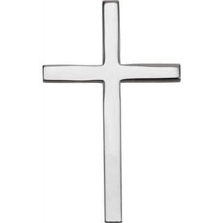 Platinum 17.4x11.1 mm Cross Pendant