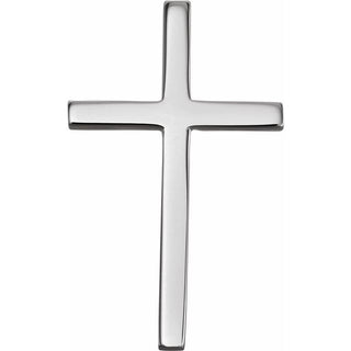 Platinum 21.7x13.5 mm Cross Pendant