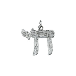 Sterling Silver 20.2x17 mm Chai Pendant