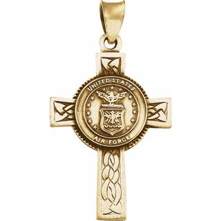 14K Yellow U.S. Air Force Cross Pendant