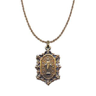 Vintage Miraculous Medal on chain