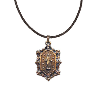 Vintage Miraculous Medal on cord