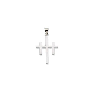 Sterling Silver 19x14 mm Cross of Forgiveness Pendant