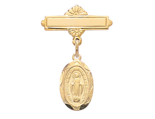 Gold Over Silver Miraculous Gold-plated Baby Pin 4