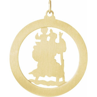 14K Yellow 38.7 mm St. Christopher Medal