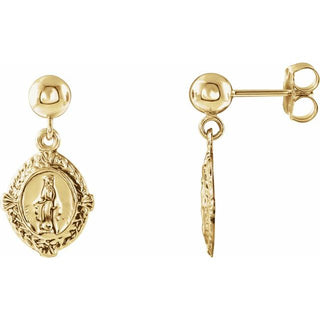 14K Yellow Miraculous Earrings 