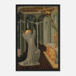 Kneeling Saint Before the Crucifix Framed Print - view 22