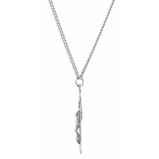 Sterling Silver 46x30 mm Crucifix 25" Necklace