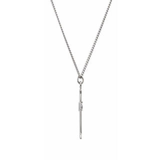 Sterling Silver 27x18 mm Cross 18" Necklace