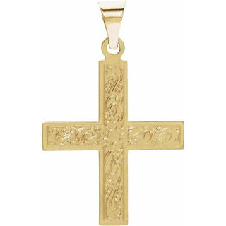 14K Yellow Greek Cross Pendant
