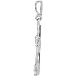 Sterling Silver 1/10 CTW Natural Diamond Star of David Pendant