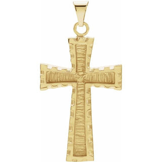14K Yellow Cross Pendant