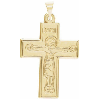 14K Yellow 30.7x18 mm Crucifix Pendant