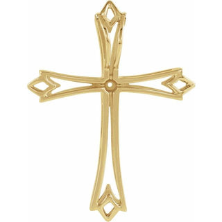 18K Yellow Cross Pendant