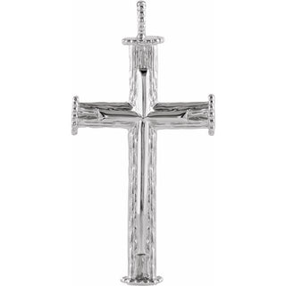 14K White Cross Pendant