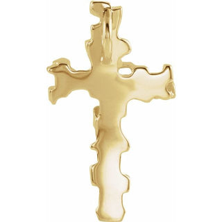 18K Yellow Cross Pendant