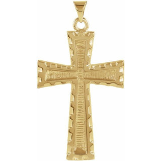 18K Yellow Cross Pendant