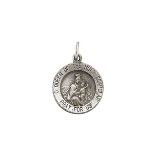 Sterling Silver 15 mm Scapular Medal  