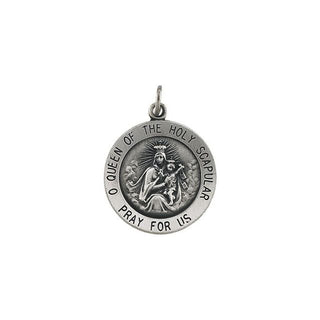 Sterling Silver 18 mm Scapular Medal  