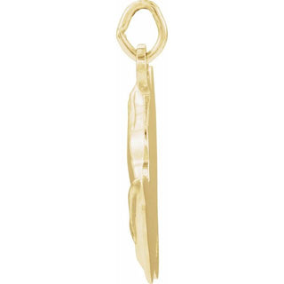 14K Yellow 20.8x19.3 mm Praying Hands Pendant