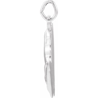 Sterling Silver 20.8x19.3 mm Praying Hands Pendant