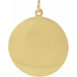 14K Yellow 18 mm Round St. Raphael Medal