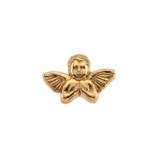 14K Yellow Praying Cherub Lapel Pin