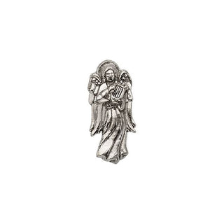 14K White Angel Lapel Pin