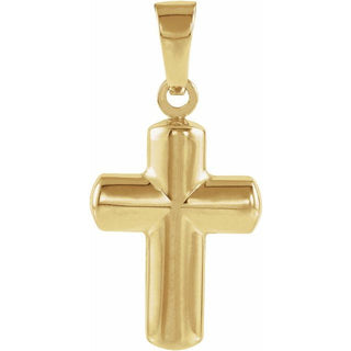 14K Yellow 16x11.5 mm Cross Pendant