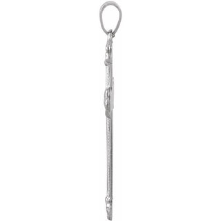 Platinum 25x16 mm Cross Pendant 