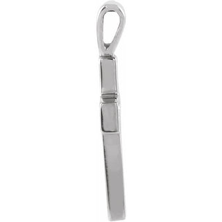 14K White Cross Pendant