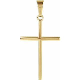 14K Yellow 22.75x15 mm Cross Pendant  
