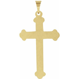 14K Yellow 25x16 mm Cross Pendant 