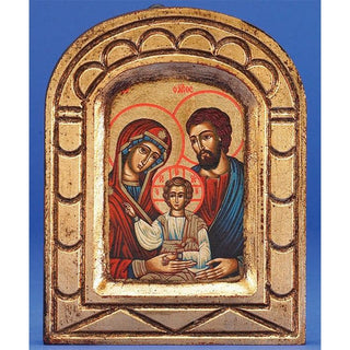 Hand Painted Gold Leaf Icon- Holy Family- 5" x 4" Icon