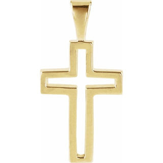 18K Yellow Cross Pendant