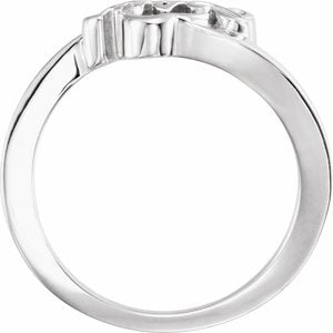 14K White Gold Youth Jesus Ring