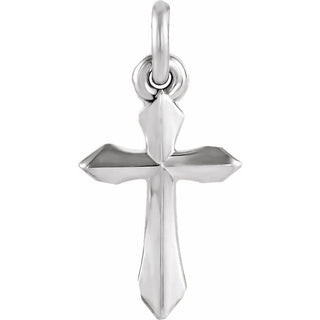 14K White Cross Pendant