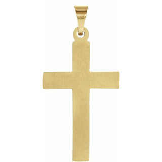 14K Yellow 21x13.5 mm Cross Pendant  
