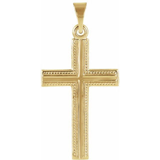14K Yellow 21x13.5 mm Cross Pendant  
