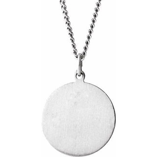 Sterling Silver 22 mm Round St. Raphael 24" Necklace