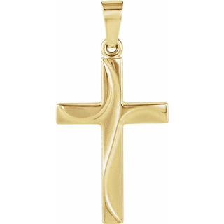 14K Yellow 21x14 mm Cross Pendant  