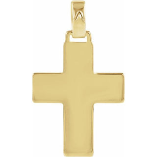 14K Yellow 30x24 mm Cross Pendant