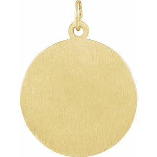 14K Yellow 12 mm Round St. Francis of Assisi Medal