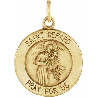 14K Yellow 15 mm Saint Gerard Medal