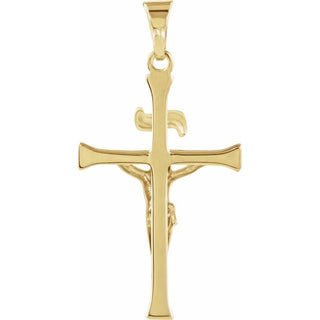 14K Yellow 24.5x16 mm Crucifix Pendant