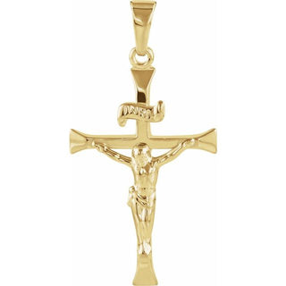 14K Yellow 24.5x16 mm Crucifix Pendant