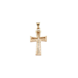 18K Yellow Cross Pendant