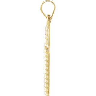 14K Yellow Cross Pendant