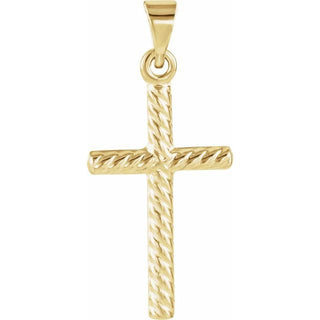 14K Yellow Cross Pendant
